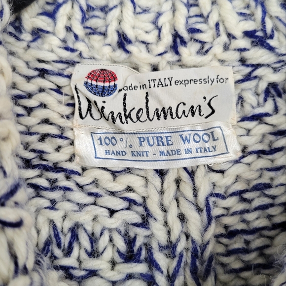 WINKELMANS vintage 80's handknit wool sweater - Picture 3 of 5